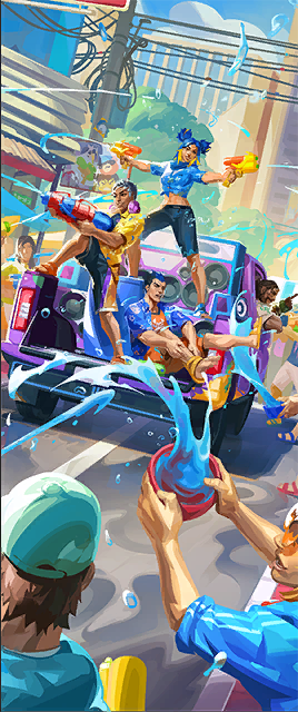 Songkran Splash Street Card large